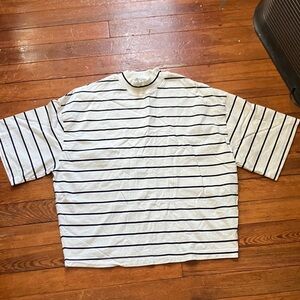 COS High Neckline Oversized Striped Tee